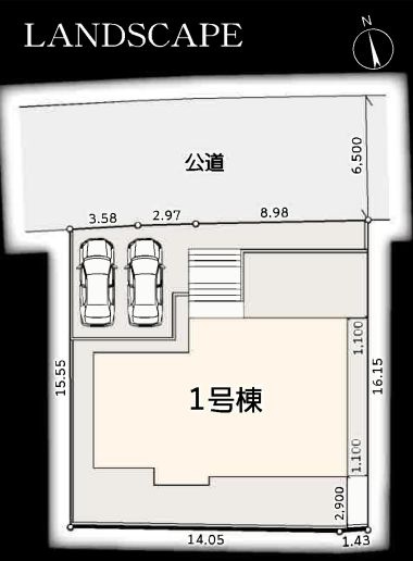 鎌倉市梶原2丁目新築戸建て　1号棟の間取り|区画図「鎌倉市梶原2丁目新築戸建て」
