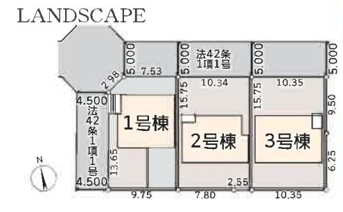 伊勢原市下落合新築戸建て　2号棟の区画図|区画図「伊勢原市下落合新築戸建て」