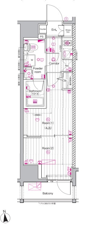PREMIUM CUBE 上野の間取り