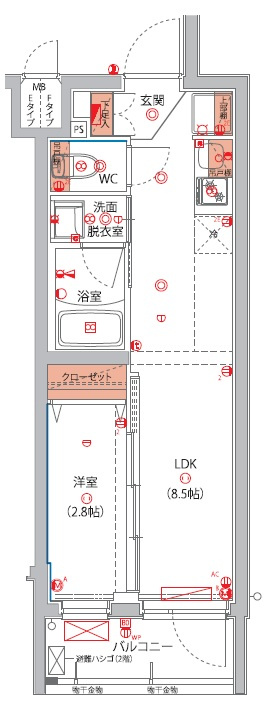 ハーモニーレジデンス東京八広THE　SKYの間取り