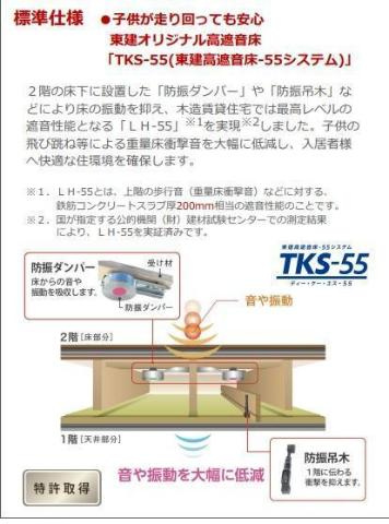 仮）北区玄馬町新築アパートのその他|遮音床について（イメージ）