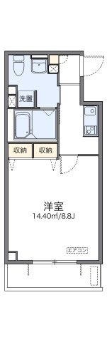レオパレス香行苑１号の間取り