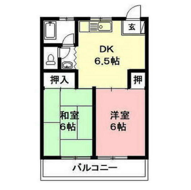羽島市江吉良町のアパートの間取り