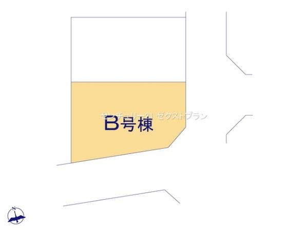 高崎市小八木町B号棟の区画図|区画図