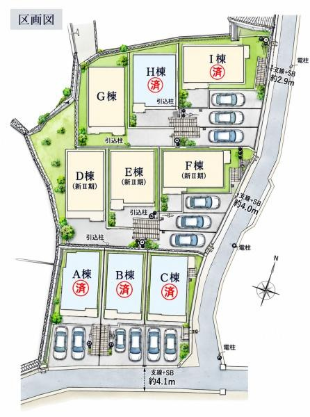 横浜市港南区笹下２丁目の新築一戸建の区画図|住環境良好の立地！
G棟の販売です！