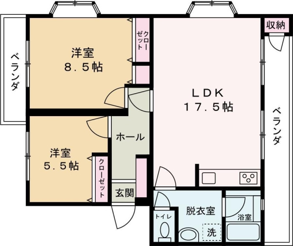 【間取り】 | エメラルドマンション北平野　301号（SLS）