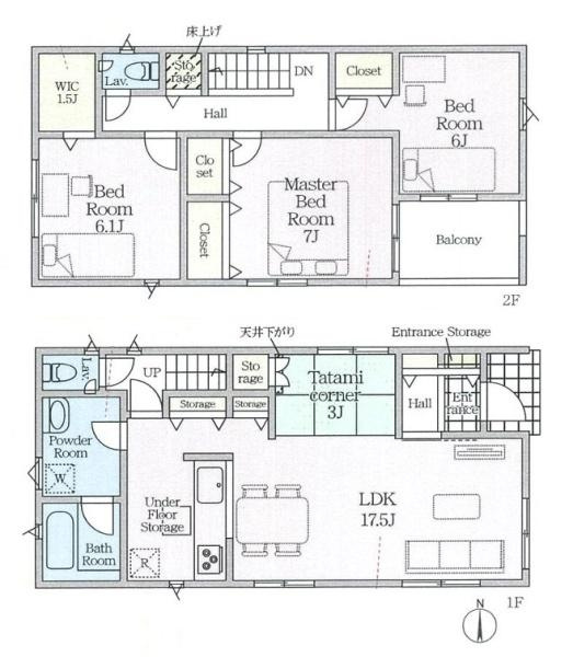 クレイドルガーデン北永井町 ／新築一戸建の間取り