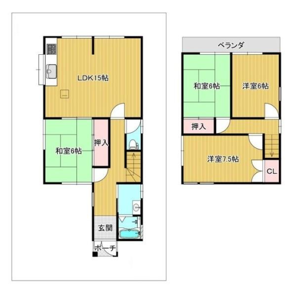 大和高田市甘田町　一戸建の間取り
