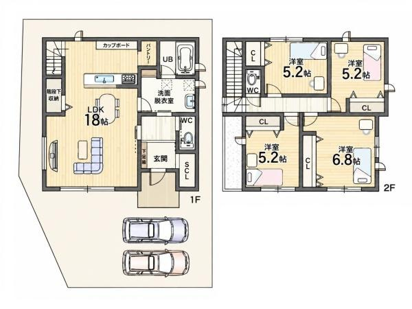 桜井市西之宮 ６号地 一戸建の間取り