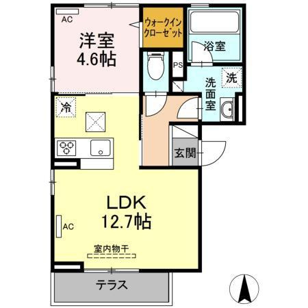 【間取り】 | ディアコート湖山2