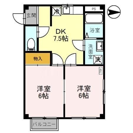 カーサケンポ Aの間取り