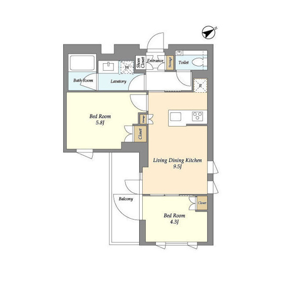 【間取り】 | Lumina　Court　Takaido