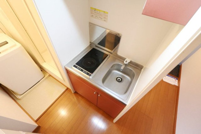 【キッチン】 | レオパレスヴォワール | ２口コンロ付きラジエントヒータを設置
