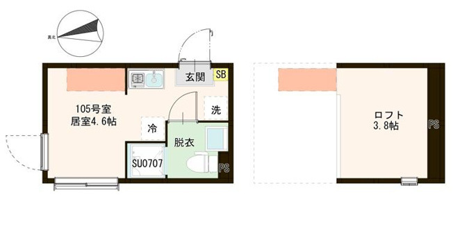 【間取り】 | ブランシェ下高井戸