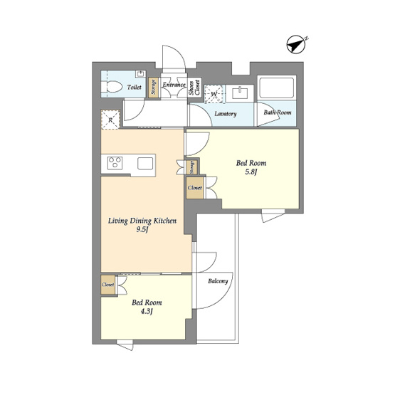 【間取り】 | Lumina　Court　Takaido