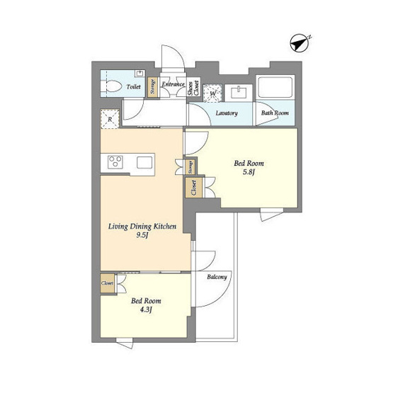 【間取り】 | Lumina　Court　Takaido
