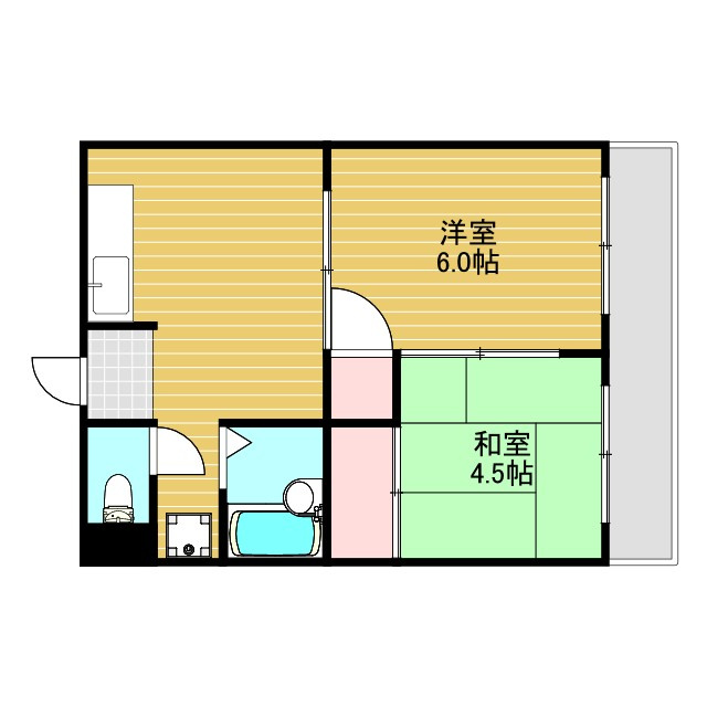 タクティ三津屋の間取り