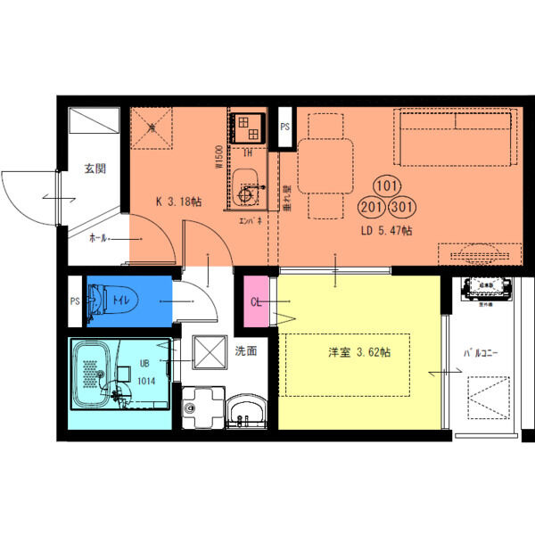 Fstyle西取石5号館の間取り