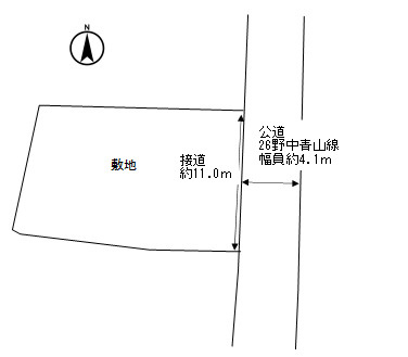藤井寺市青山一丁目土地の区画図