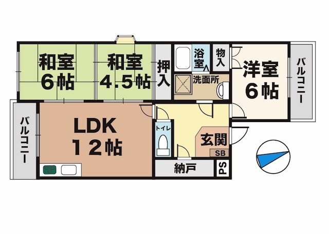 リバーサイド北別府の間取り|※間取りが現況と異なる場合は現況を優先します※
