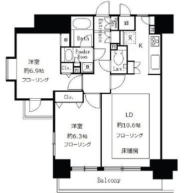 サンクレール荒川ブランガーデンの間取り|間取りです。