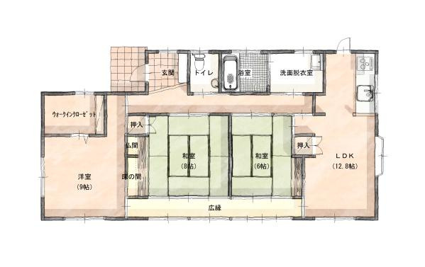 木上　戸建ての間取り|図面と現況が異なる場合は現況を優先。