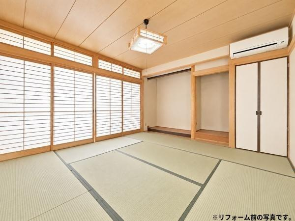 木上　戸建ての和室|畳の温かさを感じられる和室です。収納スペースも確保され、空間をすっきりとみせてくれます。畳の質感が心地良い空間を演出しています。