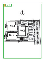 藤沢市亀井野３期　新築戸建　全３棟１号棟の区画図