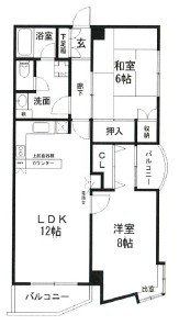 明石市相生町２丁目の賃貸マンションの間取り