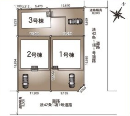 【区画図】 | 野田市なみき第7　全3棟
