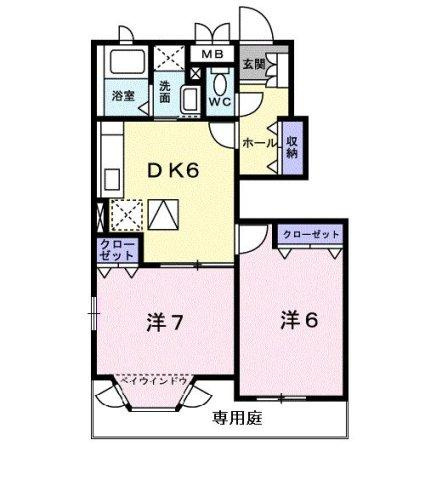 ドエルエバーグリーンＡの間取り