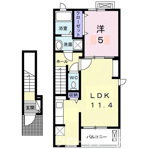 ナリッシュＬｅｅ　Ⅳの間取り