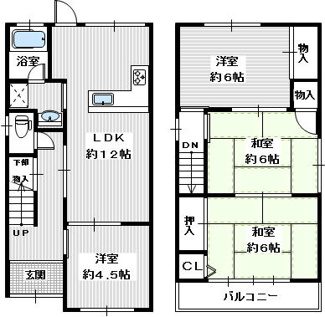 【間取り】 | 河内長野市上原町・中古戸建