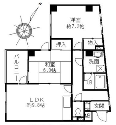 リバーコート湊川PartⅡの間取り
