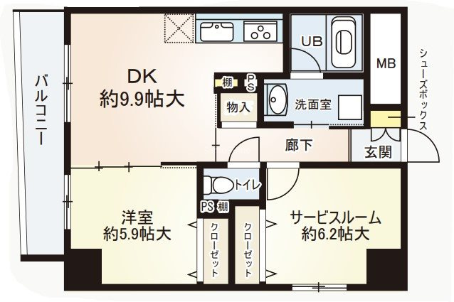 ルーチェ桜川の間取り