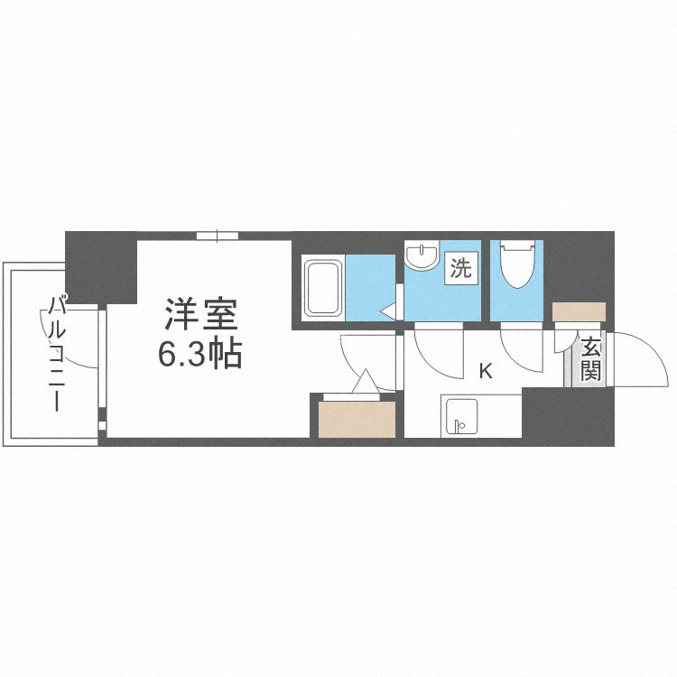 エスリード難波ザ・アークの間取り