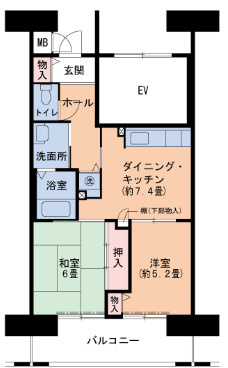 ルネシティ新在家南町１号棟の間取り