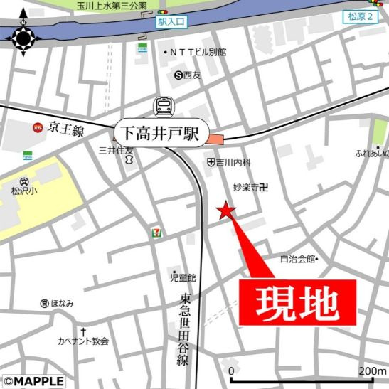 【地図】シティレジデンスＴ