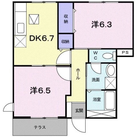 パルテールⅠの間取り