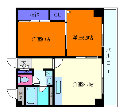 アークヒル六甲Ⅱの間取り