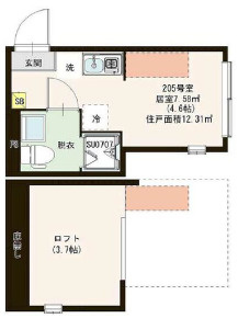 北区赤羽西４丁目のアパートの間取り