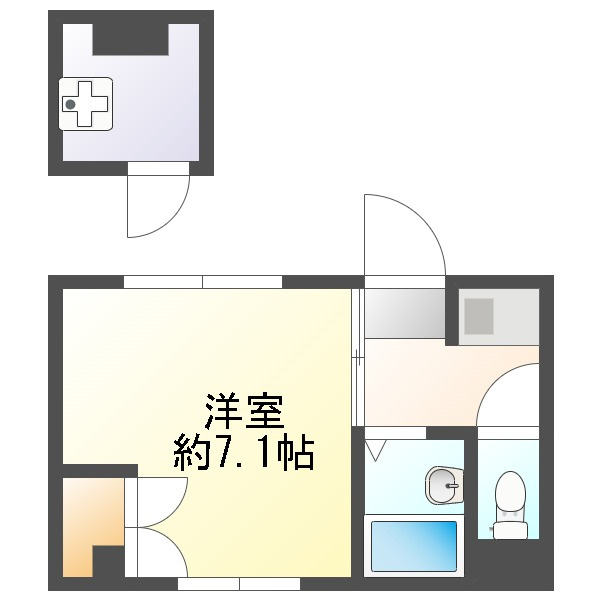 コーポＨＡＮＡＢＩＳＨＩの間取り