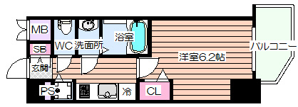 【間取り】 | プレサンス大阪ゲートシティ