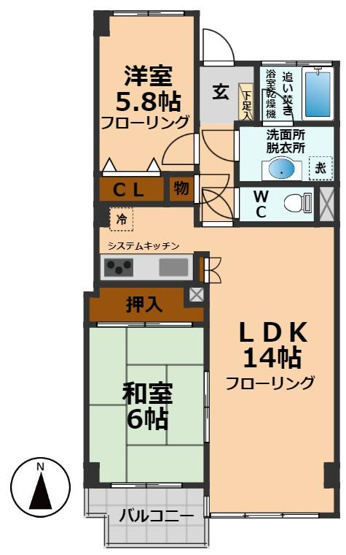 【間取り】 | ラ・ヴェール浜田山