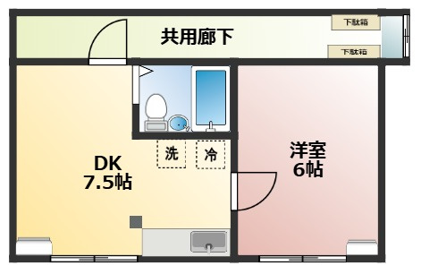 コーポTの間取り