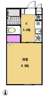 二鳥ハイムの間取り|反転タイプ