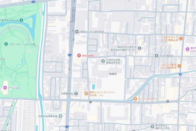 ◆東大阪市鷹殿町　第2期　新築一戸建ての地図