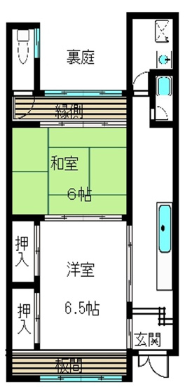 【間取り】 | 西七条北東野町64貸家