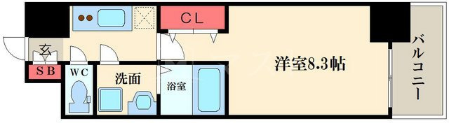 大阪市西区立売堀６丁目の賃貸マンションの間取り