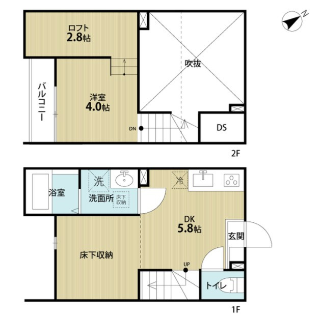 松戸市松戸新田のアパートの間取り